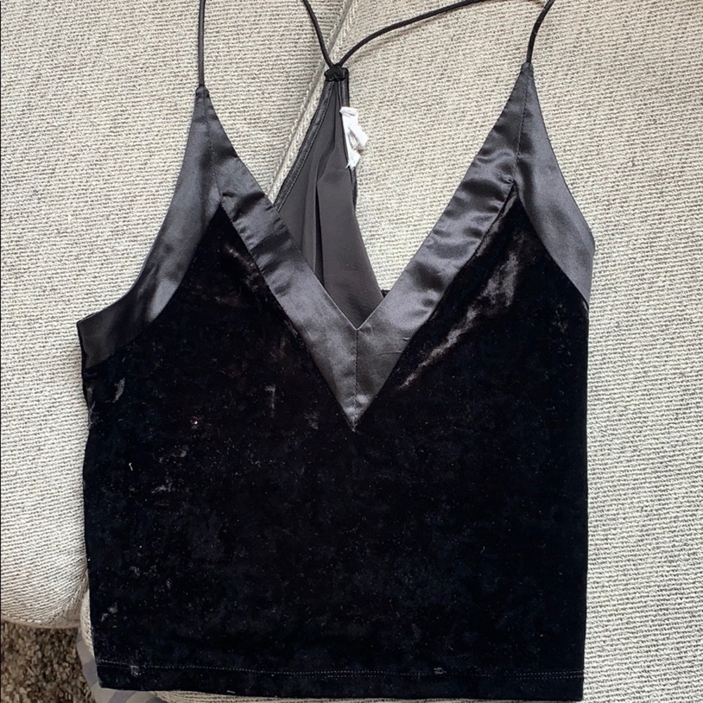 Velvet black tank top